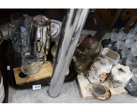 A pair of Masons Ironstone China storage jars, one in "Mandarin" Pattern and the other in "Nabob", and another smaller in "Pa