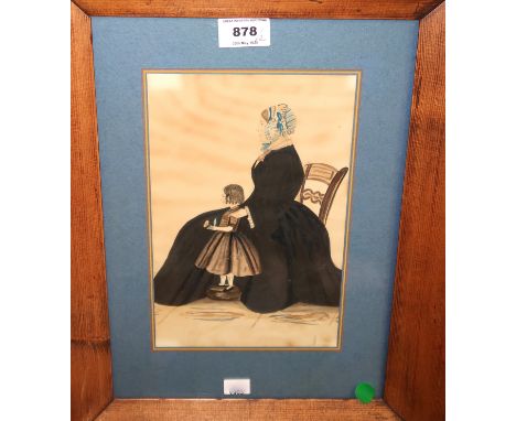 BRITISH SCHOOL Portrait of a mother and child and a coachman, watercolour, 24 x 16cm (2) Condition Report: Available upon req