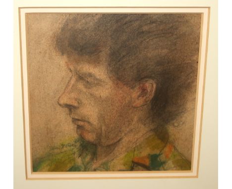 HELEN WILSON Portrait head, pastel, 25 x 25cm and four others (5) Condition Report: Available upon request