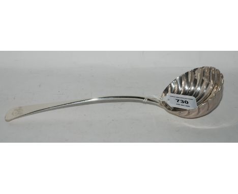A silver soup ladle with shell shaped bowl London 1783 29 cm long 142 grams Condition Report: Available upon request