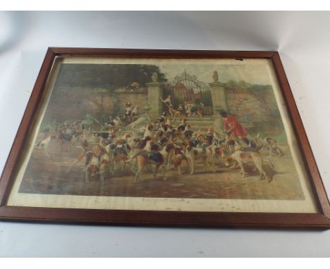 A Framed Old England Annual Print, 1896, A Hunting Morn