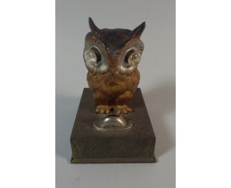 A Mid 20th Battery Operated Child's Night Light in the Form of a Long Eared Owl, 11.5cm high 