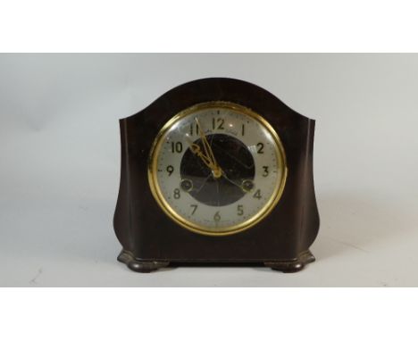 An Edwardian Bakelite Smiths Enfield Mantle Clock, Broken Glass