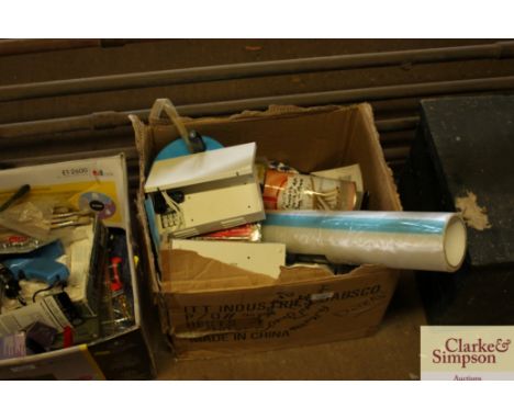 A box of various sundry tools and fittings