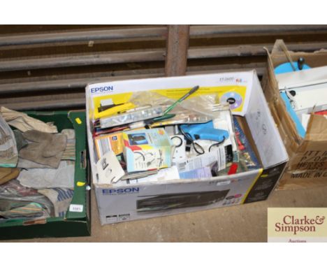 A box of various sundry tools and fittings