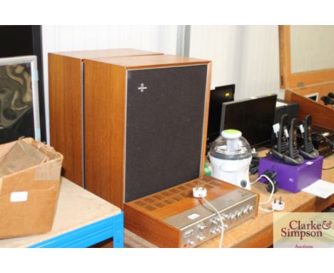 A Philips 591 amplifier together with a pair of matching speakers