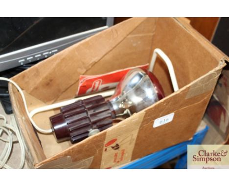 A Philips infrared lamp, sold as a collectors item