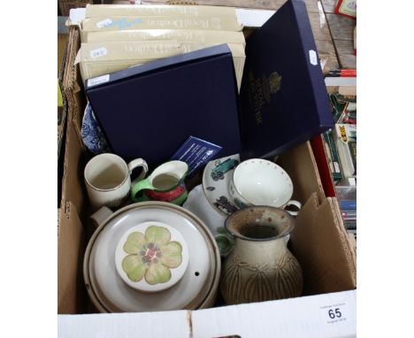 A mixed collection of items to include boxed Royal Worcester, Royal Doulton Wall plates, large Denby tureens, etc