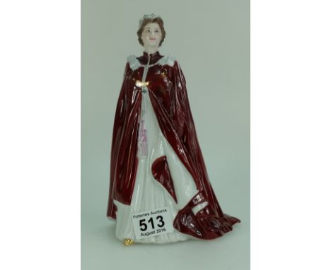 Royal Worcester figure H M Queen Elizabeth commemorating her 80th birthday, boxed