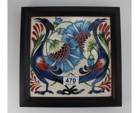 Moorcroft Tile of Smiles plaque 25cm x 25cm (graded) dated 2013
