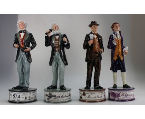 Royal Doulton limited edition Prestige figures from the Pioneers collection to include Michael Faraday HN5196, Alexander Grah