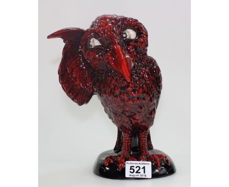 Peggy Davies Ruby Fusion figure of a Grotesque Bird The Listener, limited edition 