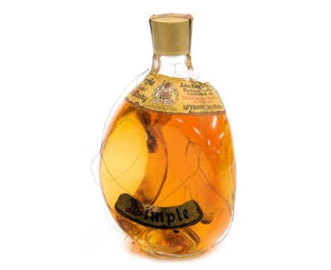 A bottle of John Haig and Company Dimple old blended scotch whisky.