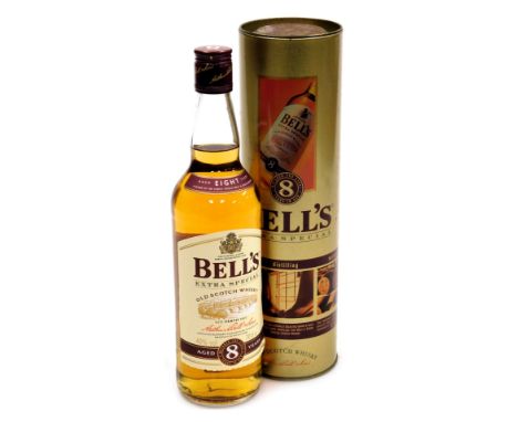 A bottle of Bell's extra special eight year old scotch whisky, 70cl, cased.