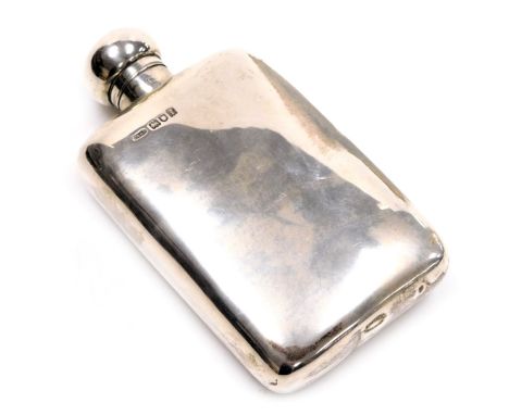 An Edward VII silver hip flask, London 1904, 4.93oz.