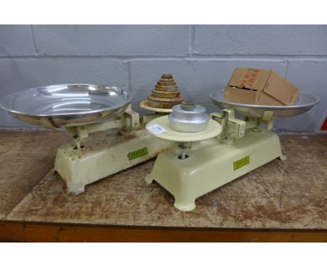 Two sets of Harper scales and weights 