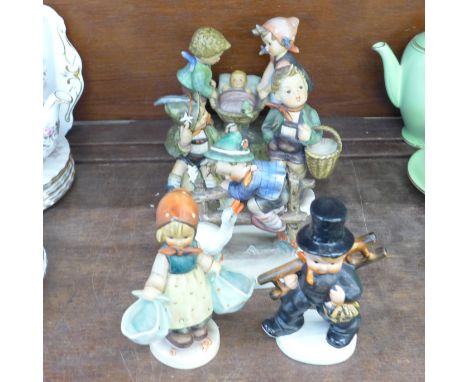 Six large Goebel figures, two a/f 