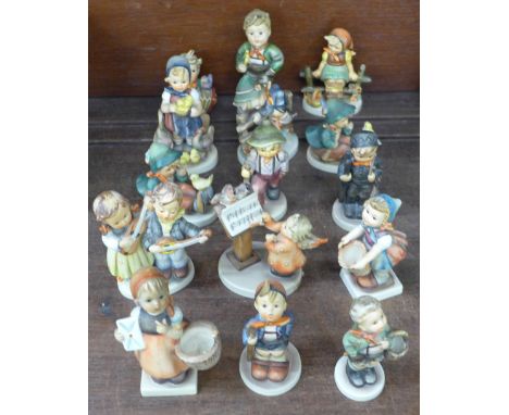 Fifteen Goebel figures, seven a/f 