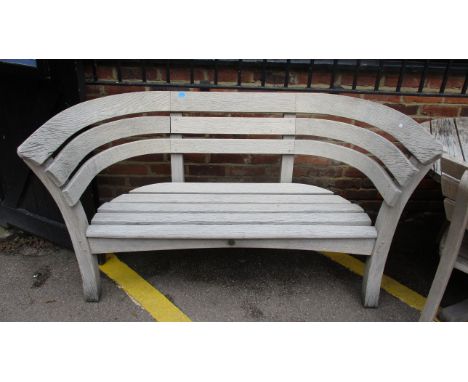 An outdoor 'Gaze Burvill' teak bench, 34 3/4 h x 60 w