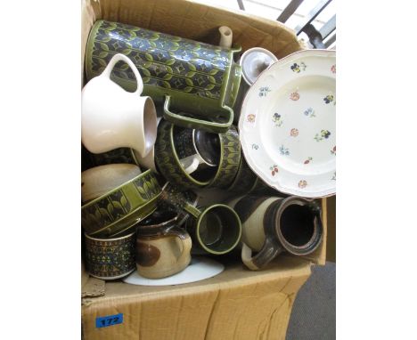 A selection of ceramics to include Hornsea, storage jars, Poole and other mixed ceramics
