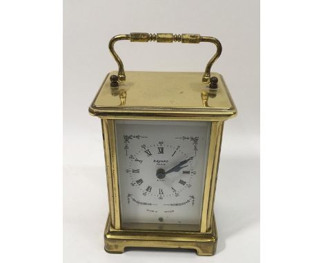A brass Bayard carriage clock