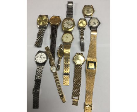 A collection of various watches including a Caravelle Automatic Gents watch, Casio, Avia, Lourus, Philip Mercier and others m