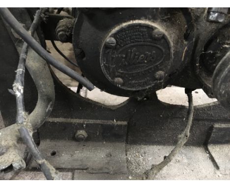 A Villiers 2F 98cc 2 stroke engine on stand for full restoration