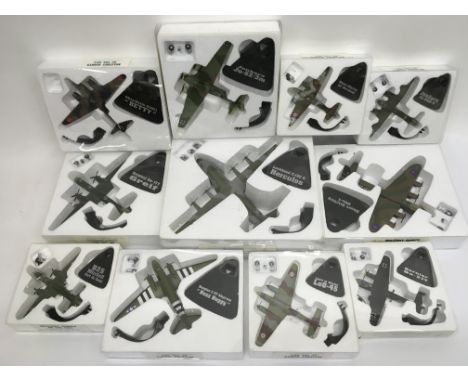 2 boxes containing a large collection of Atlas model aircraft.