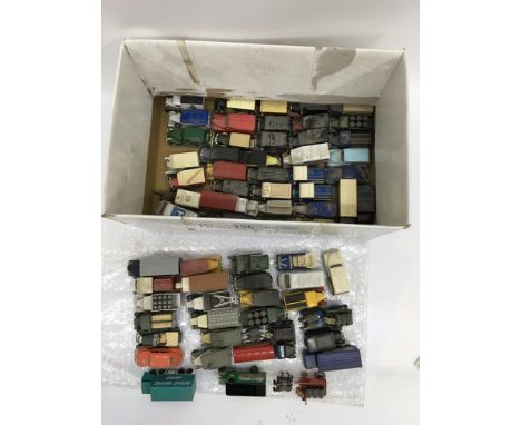 3 boxes containing a large collection of unboxed Lledo model vehicles.