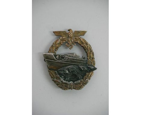 A German Navy E Boat Badge awarded for service on E-Boats in WW2