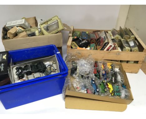 A Collection of model vehicles largely comprising of boxed models of yesteryear, Matchbox and Lledo models.