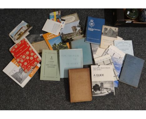 Box of books and ephemera of local interest to include: black and white photo from 1968 of the re-opening of the church in Ki