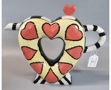 Lorna Bailey limited edition ceramic 'The Valentine' teapot with COA.  (B.P. 21% + VAT) 