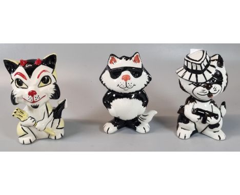 Three Lorna Bailey ceramic novelty cats.  (3)  (B.P. 21% + VAT) 