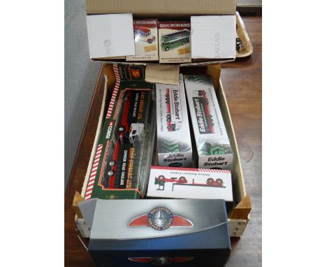 Collection of diecast 1:76 scale replica models of Great British Buses in original boxes together with other diecast model ve