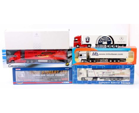 A collection of five various boxed and associated boxed 1/50 scale road transport diecasts, to include a CSE Compact Special 