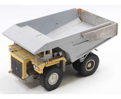 A Zon Models 1/48 scale resin, white metal, and wooden kit built model of a dump truck, length 29cm, model is considered inco