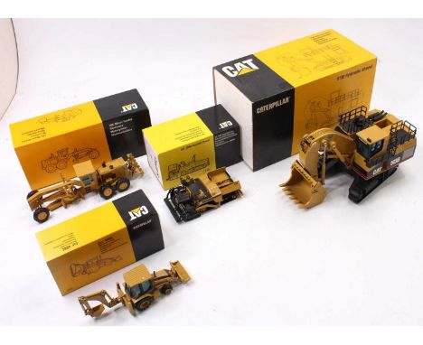 NZG 1/50th scale boxed Caterpillar CAT construction group, 4 examples, all in original packaging to include No.391 Hydraulic 