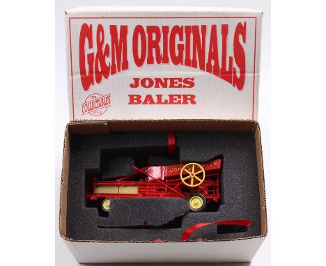 A G&amp;M Originals 1/32 scale white metal and resin hand built model of a Jones Baler, housed in the original foam packed ca