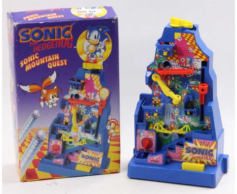 A Tomy boxed Sonic the Hedgehog, Sonic Mountain Quest, table top game, Ref. No. 7053, appears complete but missing the Sonic 