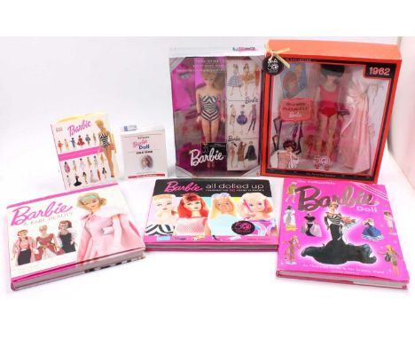 2 boxed Mattel Barbie Dolls comprising a 50th Anniversary 1962 Barbie, and a 35th Anniversary Barbie, sold together with a se