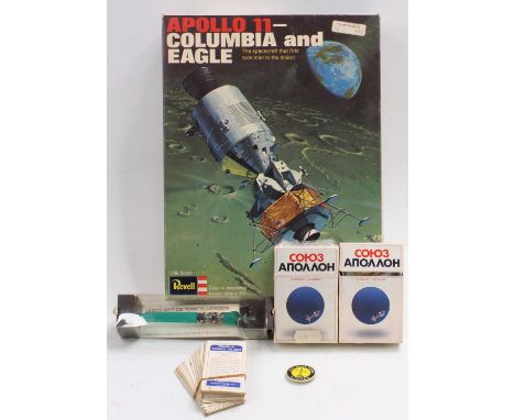 Revell Apollo 11 - Columbia and Eagle 1/96th scale plastic kit, together with a model of Post Office Tower in London, 2 packe