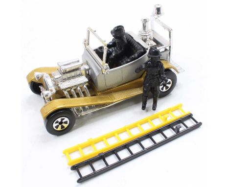 Matchbox Lesney Super Kings K53 Hot Fire Engine Pre-Production colour trial comprising a metallic silver body, with a gold ch