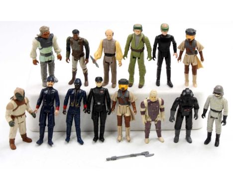 Palitoy/Kenner Star Wars figure group of 14 with examples including Princess Leia, Klaatu Skiff Guard, Imperial Commander, an