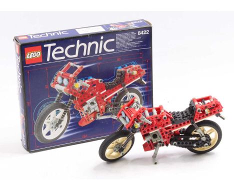 Lego Technic No.8422 Motorcycle, built example in the original card box with leaflet 