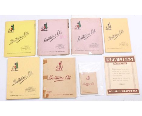 One folder containing an interesting collection of 1950-1959 original and reprinted Britains catalogues to include 1950 105th