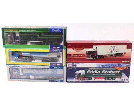 Corgi Hauliers Renown and 1/50th scale road transport diecast group, 5 various examples, all as issued, reference numbers to 