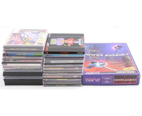 A collection of boxed and cased Amiga CD32 games, all appear in good clean condition, to include Dragon Stone, The Chaos Engi