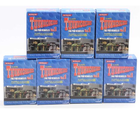 A collection of Carlton/Konami Classic Thunderbirds Vol. 1 Pod Vehicles gift set, all housed in original packaging to include