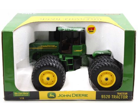 An ERTL No. 15479 1/16th scale John Deere 9520 Tractor in its original polystyrene and card box